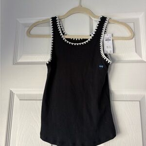 Abercrombie Kids Black Tank Top with White Trim
